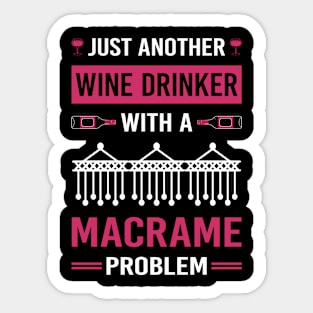 Wine Drinker Macrame Sticker